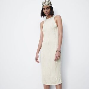 Zara Cream Cable Knit Dress